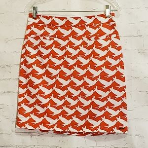 NWT Hatley Shore Birds Short Pencil Skirt Size 4